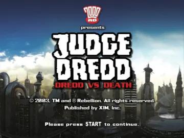 Judge Dredd Dredd vs Death (USA) screen shot title